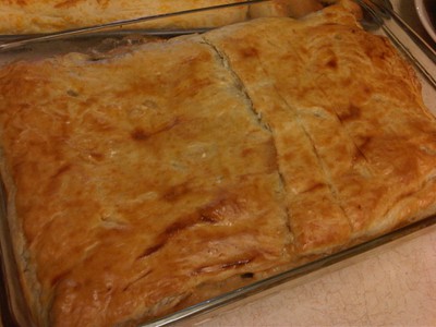 Salmon with Leeks in Puff Pastry